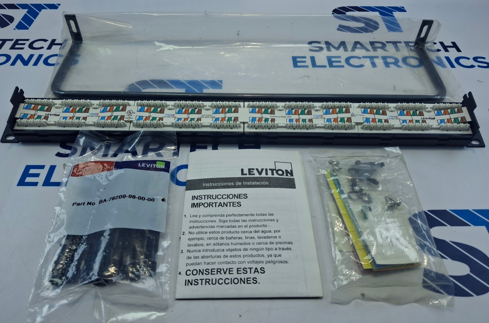 LEVITON CAT 6A586-U24 6A586-U24 eXtreme 6+ Universal Patch Panel NEW Original