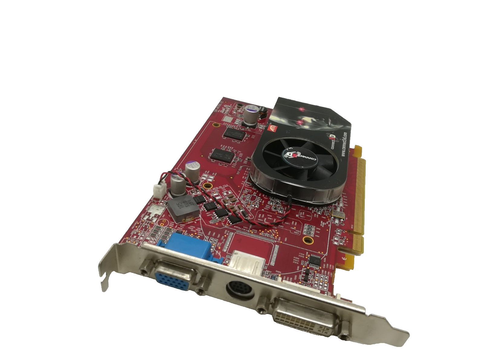 CONNECT 3D RADEON X1600 PRO 512MB PCI-E GRAPHICS CARD DVI S-VIDEO VGA #GK13214