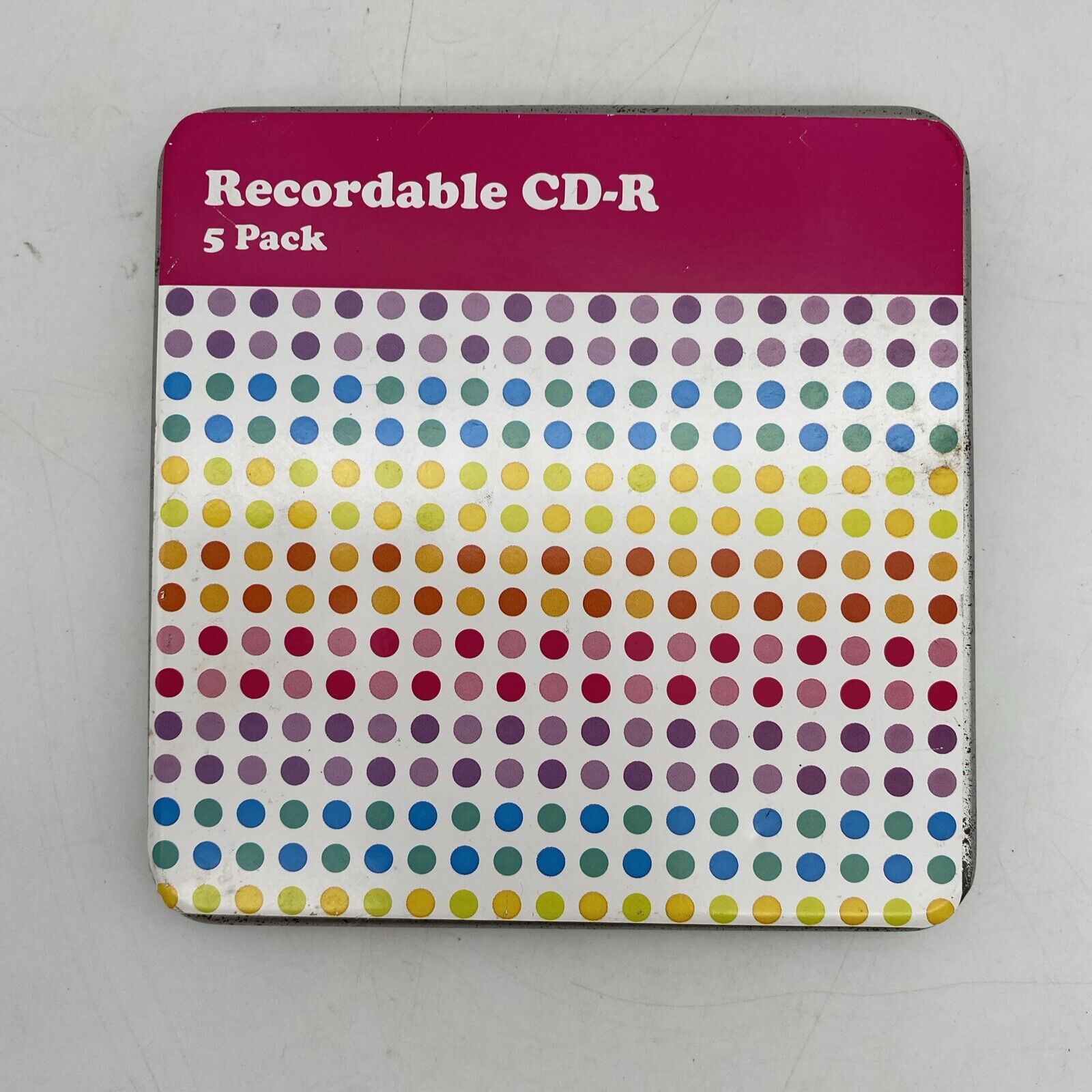 5 Pack CD-R Color Media Recordable Colorful w/ Tin Case Bonus* 1 Sony CD-RW