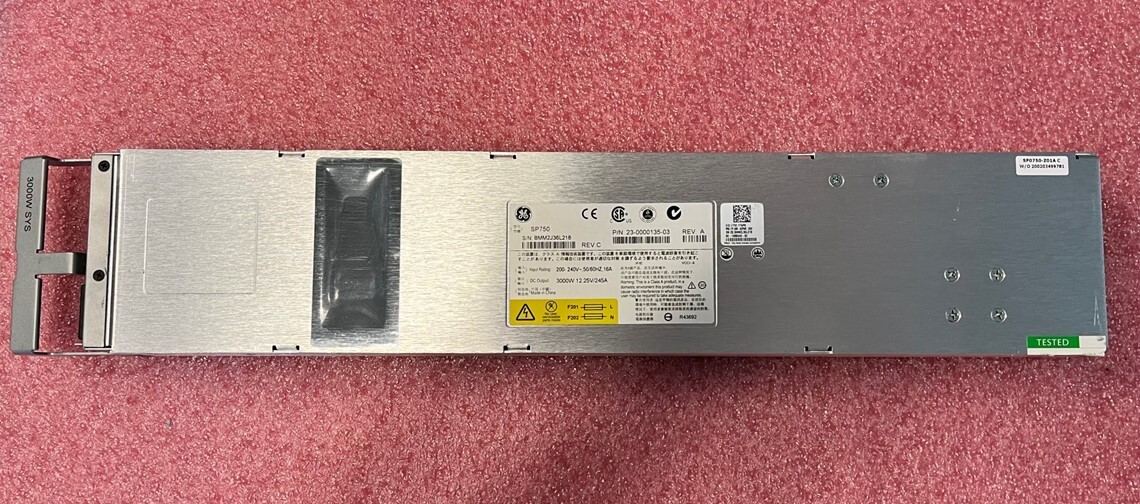 Brocade XBR-ACPWR-3000 SP750 3000W AC Power Supply 23-0000135-03 Rev A