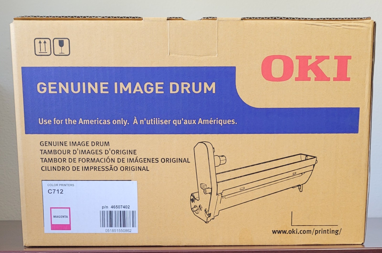 New Genuine Okidata OKI C712 Imaging Drum Unit Magenta 46507402 Color Printers