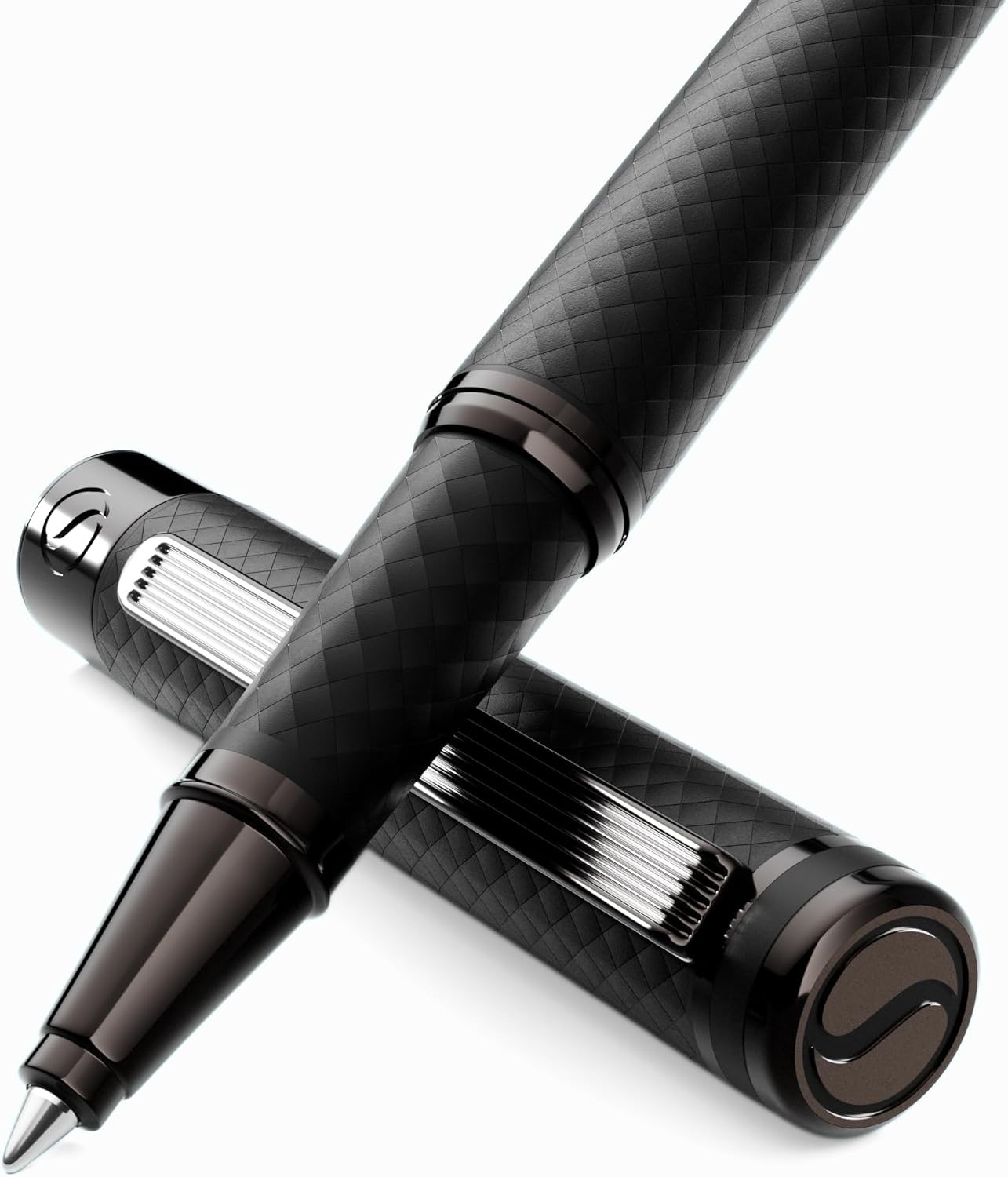 Rollerball Pen All Black Luxury Metal Schmidt Ink Refill Scriveiner Stunning