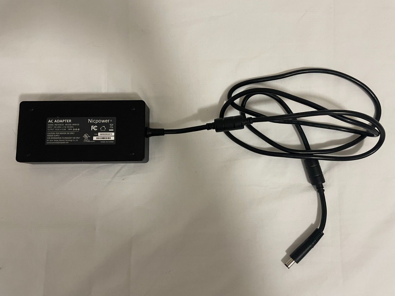 Nicpower AC-Adapter 180W 19.5V Charger- PAZ195923H (IL/RT6-18383- PAZ195923H-...