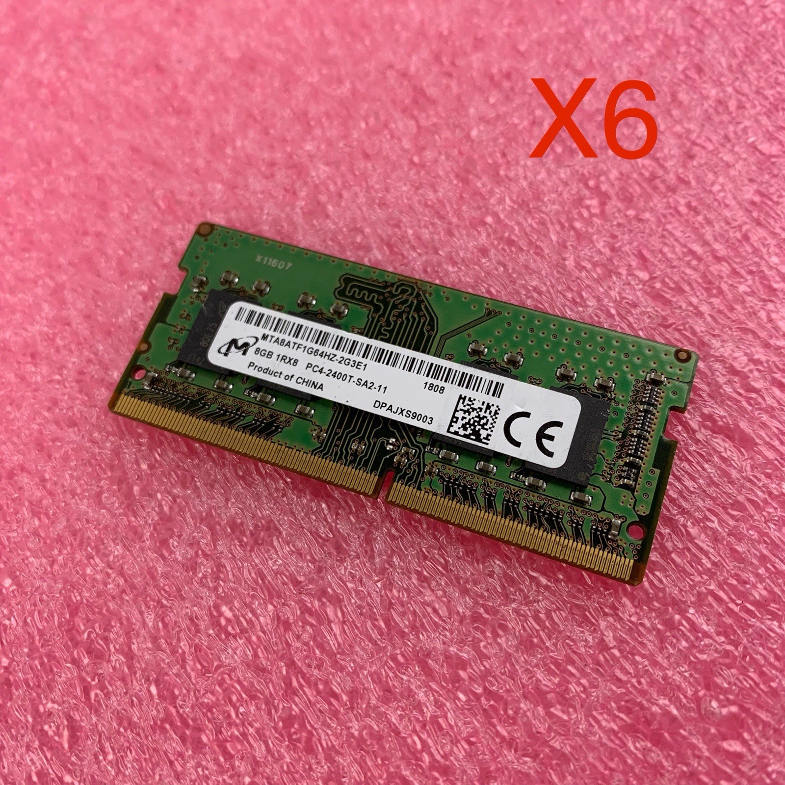 Micron 8GB 1Rx8 PC4-2400T-SA2-11 Lot of 6 - Untested