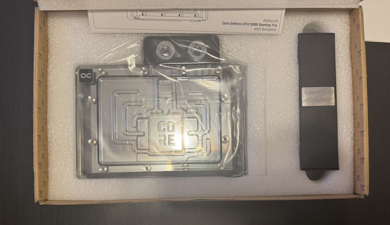Alphacool Core RTX 5080 GPU Water Block + Backplate for MSI Gaming Trio