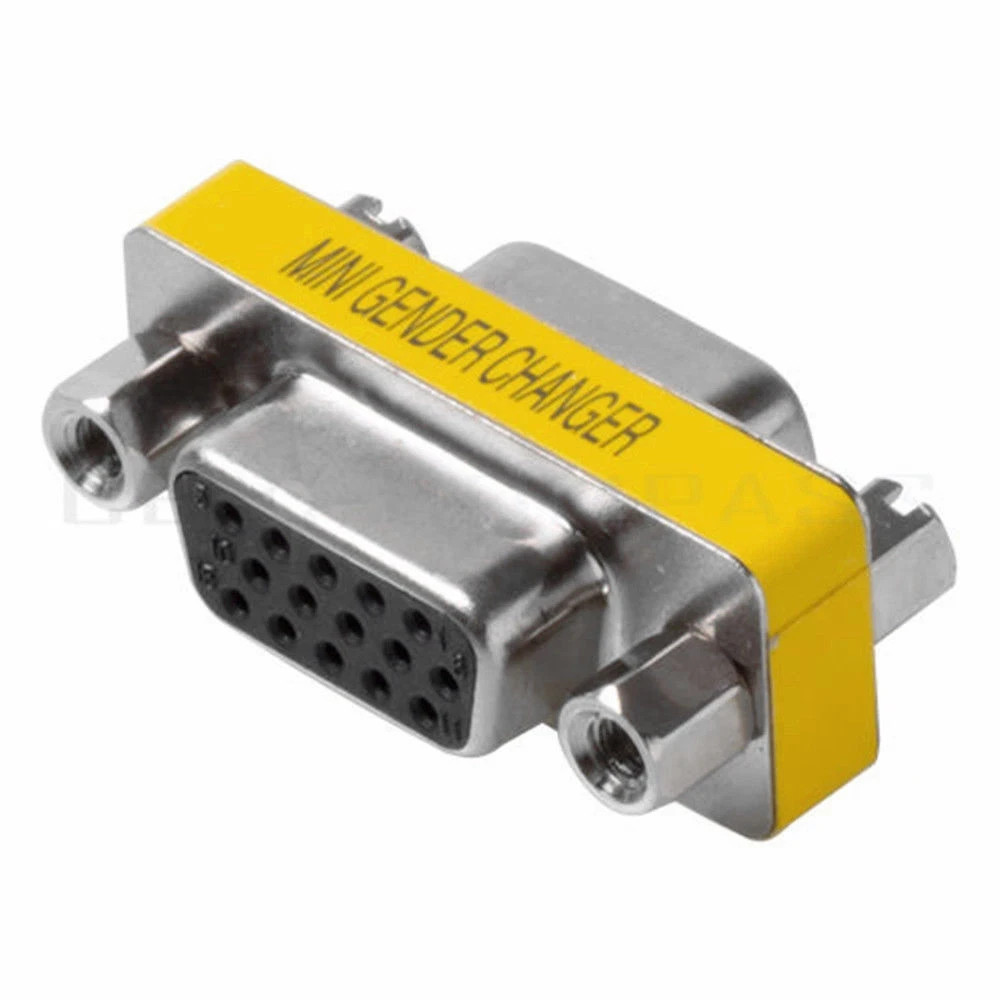 15 Pin VGA SVGA Female to Female Plug Coupler gender Changer Converter Adapter