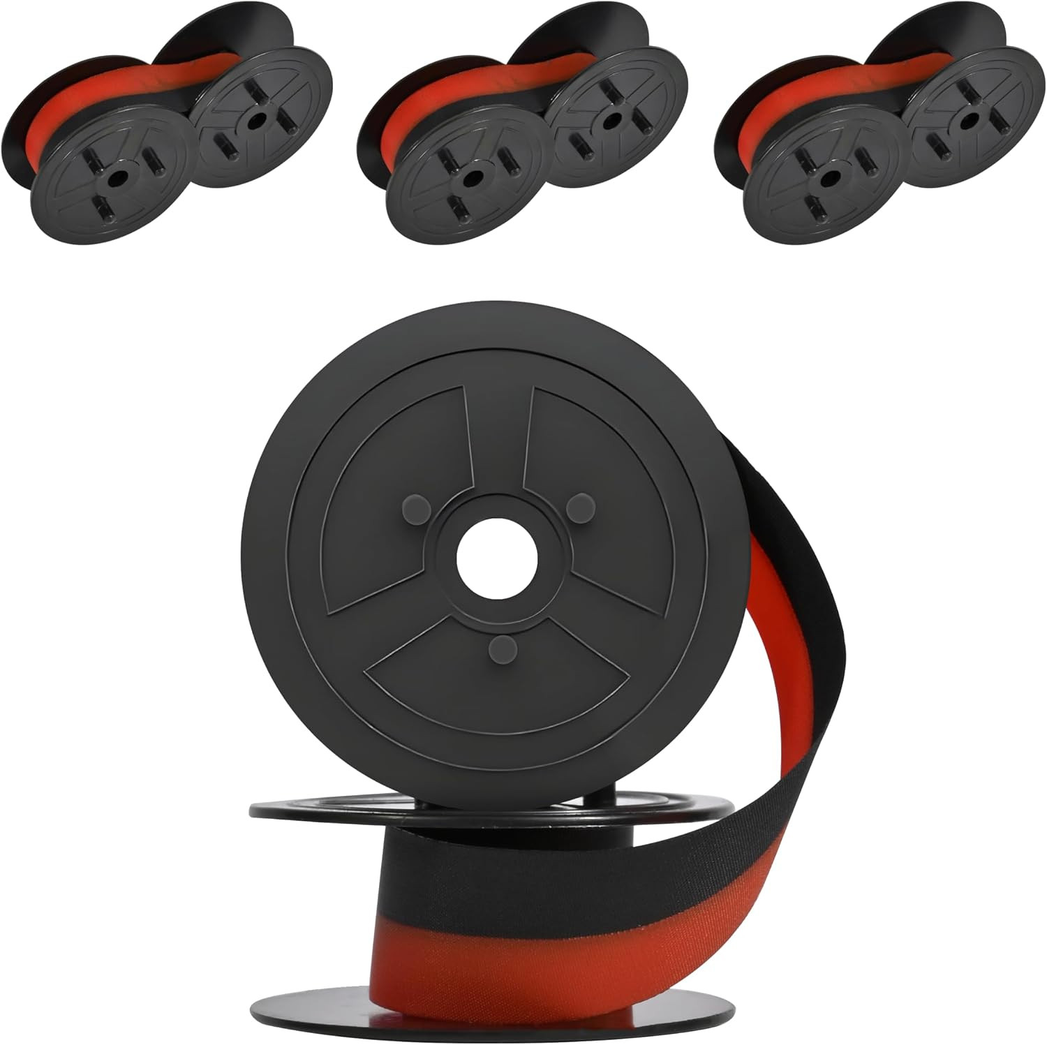 4-Pack Calculator Ink Ribbon, Red/Black, Replacement Ribbon, 4 Pieces