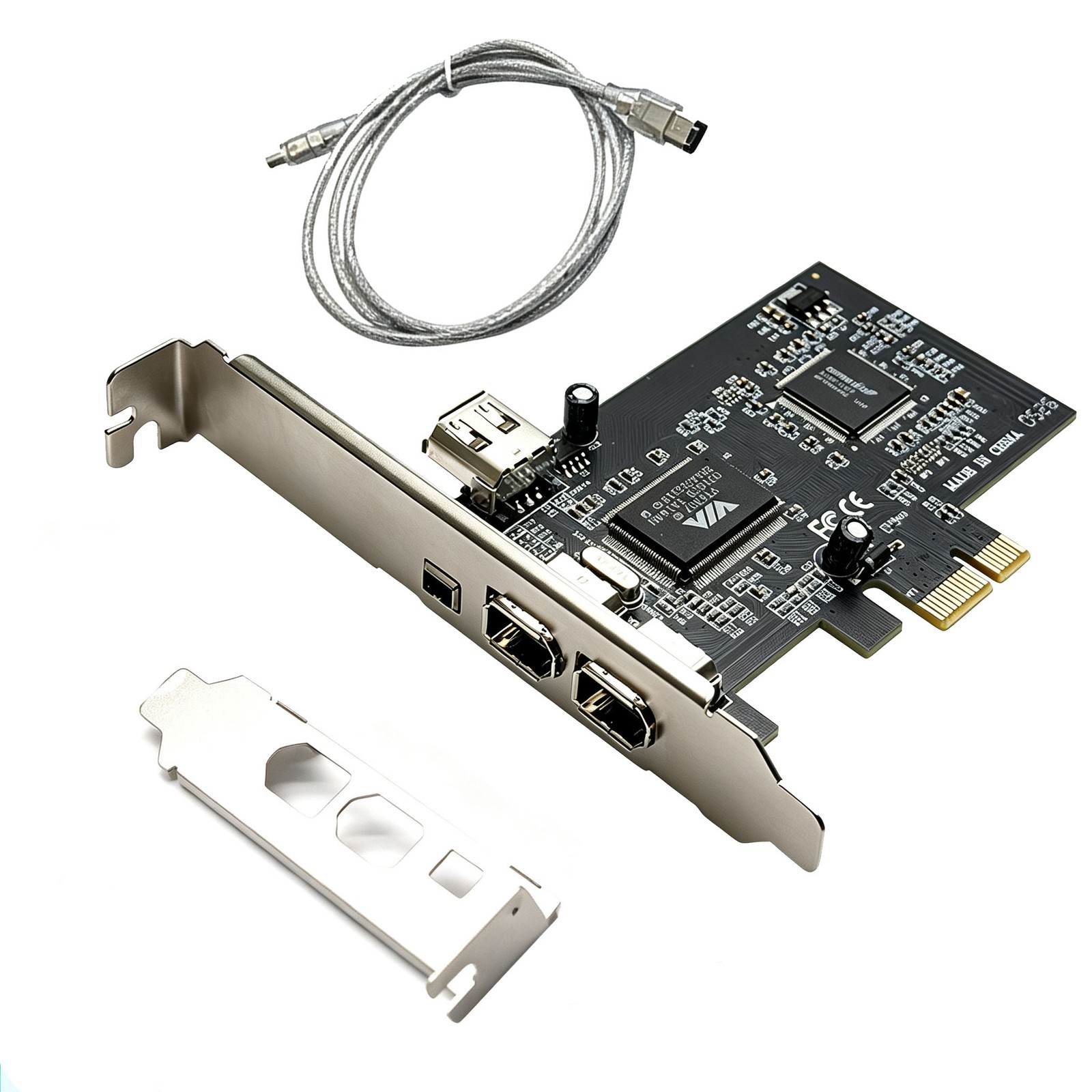 4 Ports 1394A Firewire Expansion Card Express 1X to External IEEE 1394 Adapter