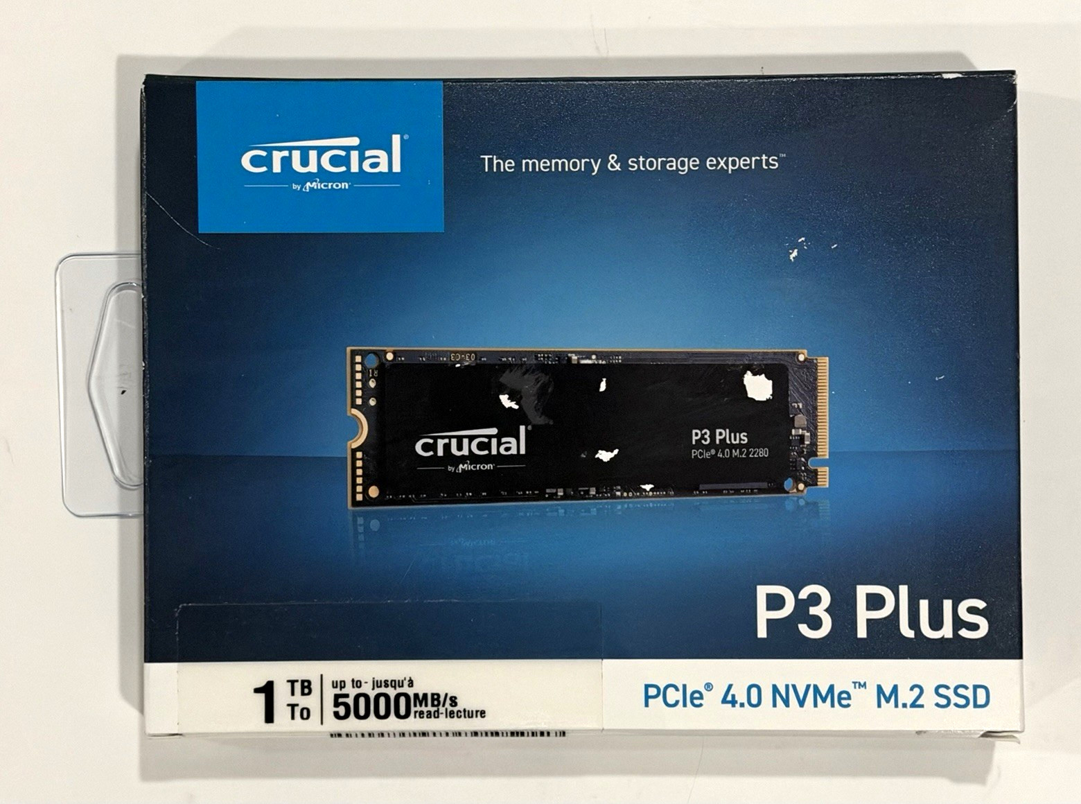 New In Box Crucial P3 Plus 1TB PCIe 4.0 NVMe M.2 2280 SSD 5000MB/s 1GB Cache