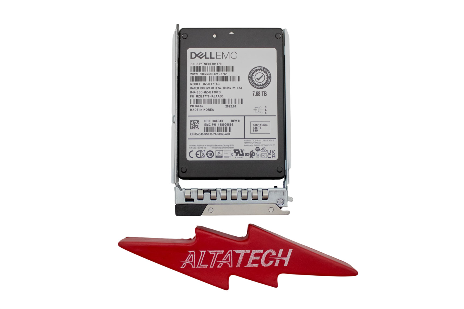 Dell 84C40 7.68TB SSD SAS 2.5 12G RI MZILT7T6HALAAD3 / MZ-ILT7T6C