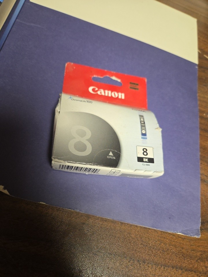 Canon CLI-8BK (0620B002) Black Ink Cartridge Sealed genuine Manufactured