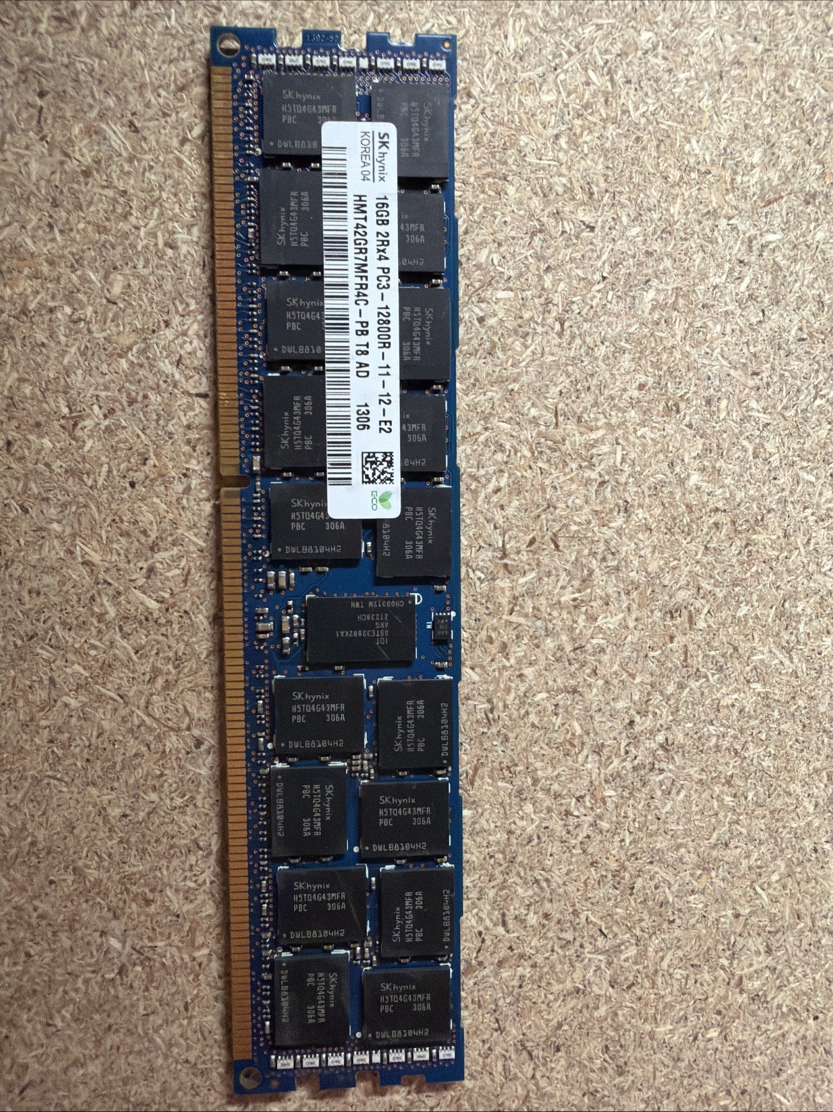 SK Hynix 16GB DDR3 PC3-12800R 1600MHz PN:HMT42GR7AFR4C-PB Server Memory