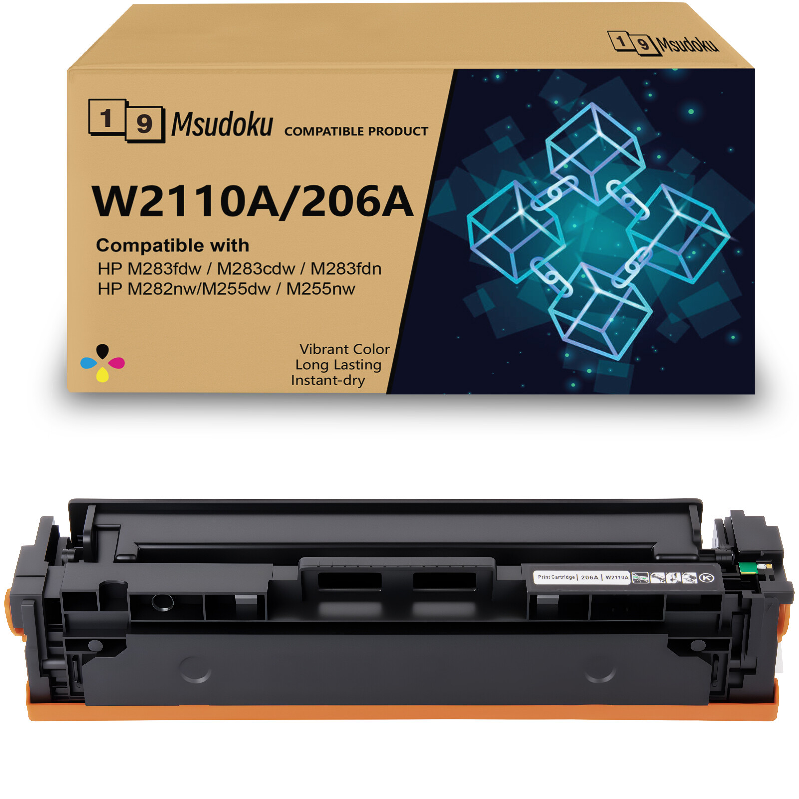 206A W2110A 206A Toner Cartridges For HP Laserjet Pro MFP M283fdw M255 With Chip