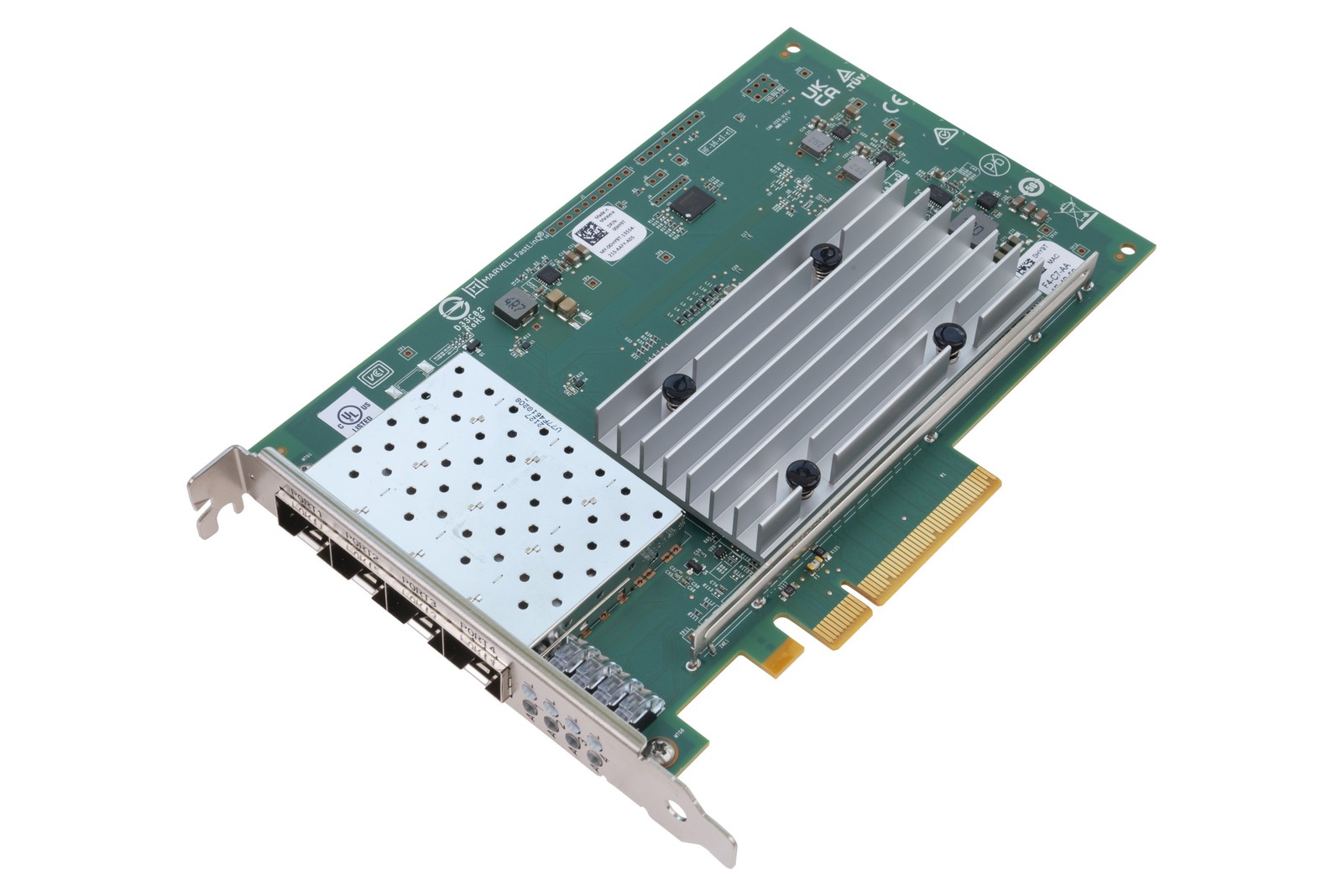 Network interface card Dell Qlogic QL41164 4x10GbE SFP+ PCIe 3.0x8 0HY9T