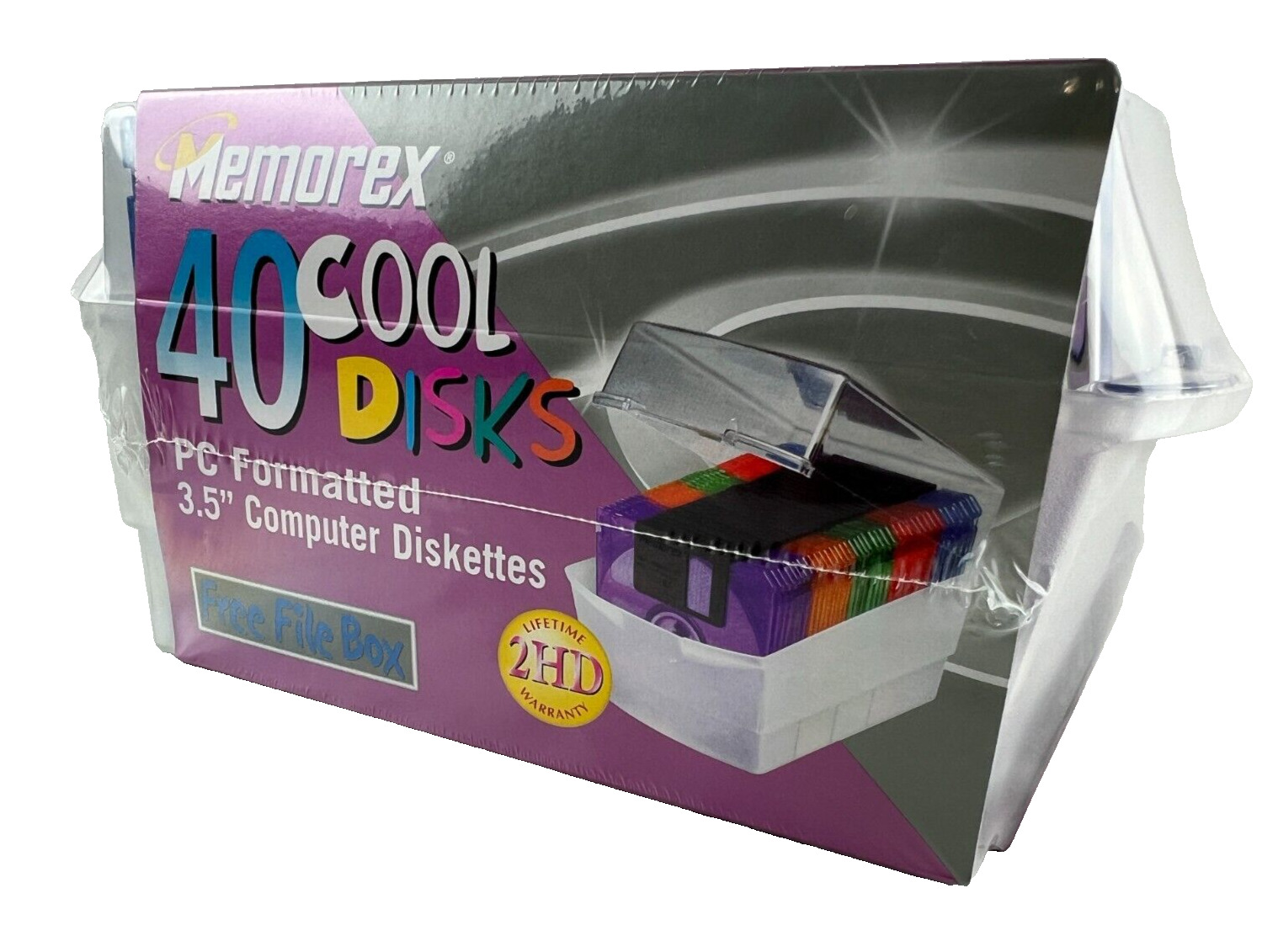 40 Memorex Cool Disks 3.5 Inch PC Formatted High Density Floppy Disks Sealed Box