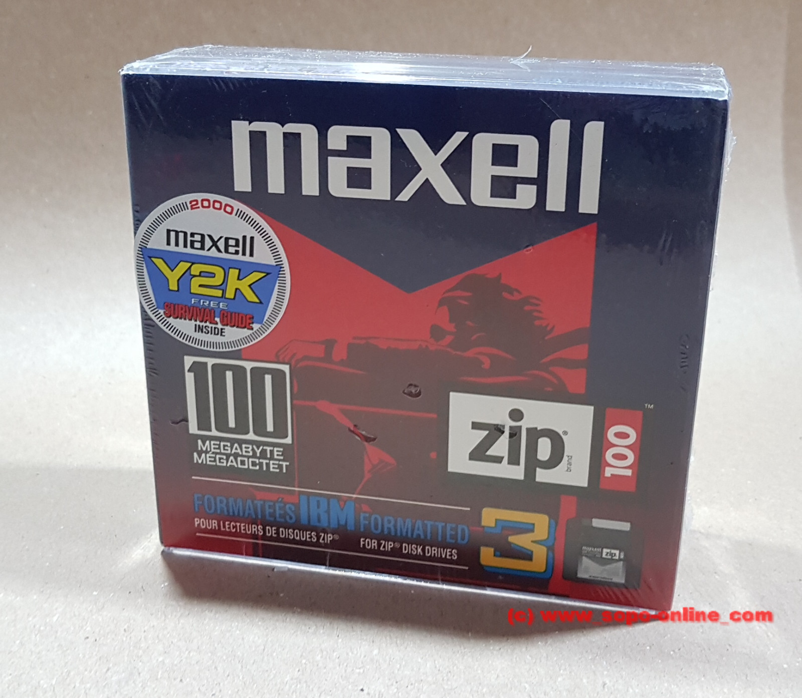 3 x MAXELL ZIP 100 Disk Floppy Disk 100MB PC Formatted for IOMEGA Drives
