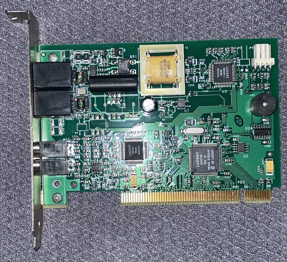 Retro Lucent Technologies 1646T00 56K PCI Voice Data Fax Modem Internal Card