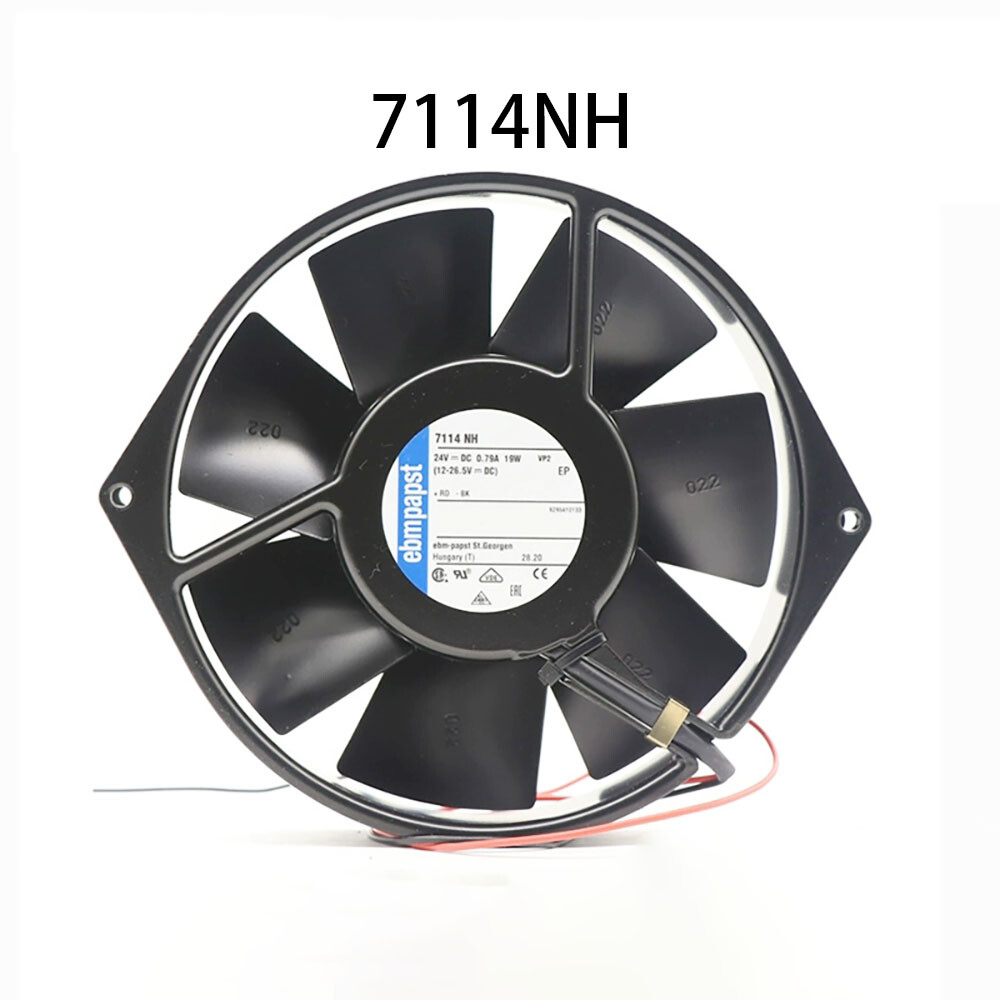 Ebmpaps Axial flow Fan 7114NH 24VDC 0.79A 19W 172*150*38MM radiator Fully Teste