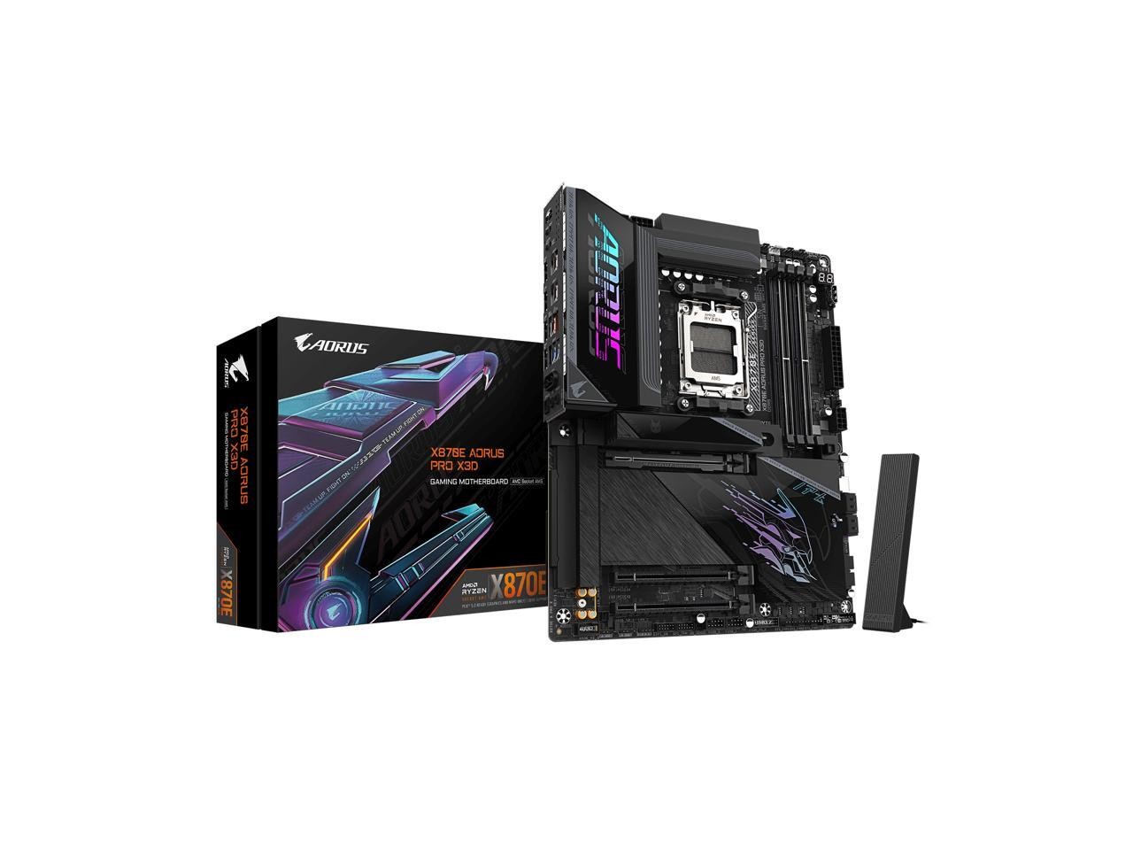 GIGABYTE X870E AORUS PRO X3D AMD AM5 LGA 1718 ATX Motherboard, Supports AMD