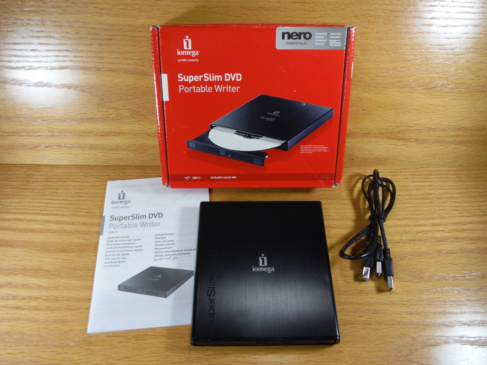 Iomega - Super Slim DVD - Portable / External Writer - DVD RW / CD RW - USB 2.0 