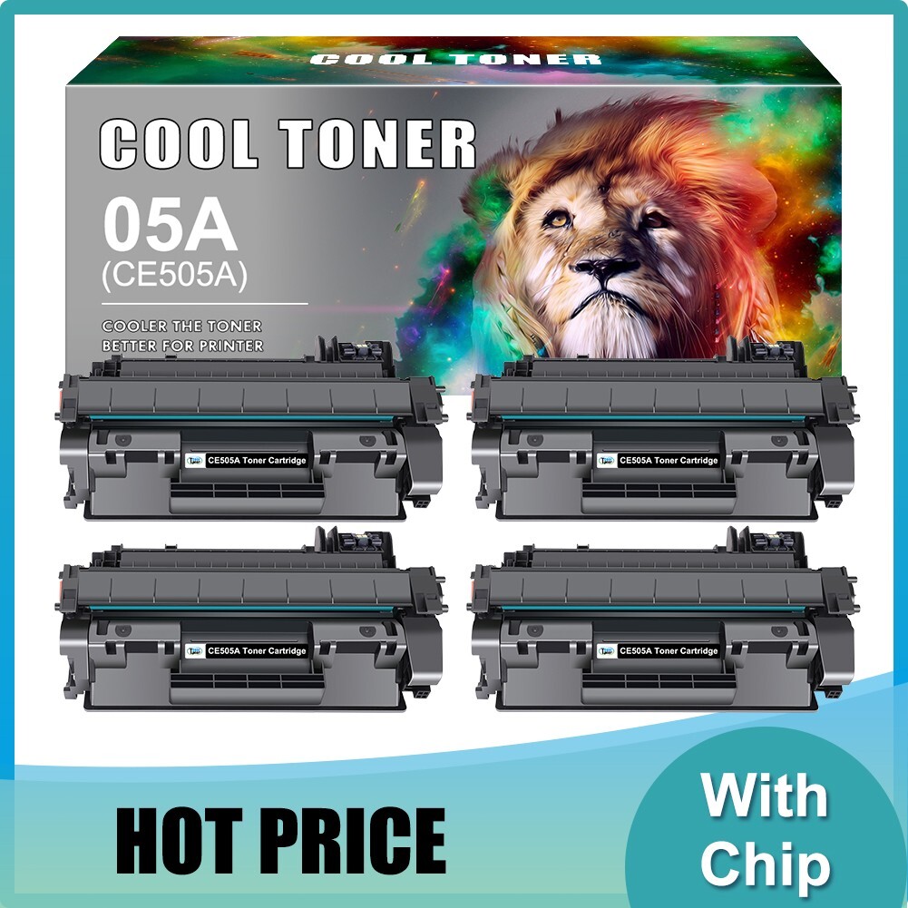 4PK CE505A Toner Cartridge For HP 05A LaserJet P2035n P2035 P2055dn P2050 P2030