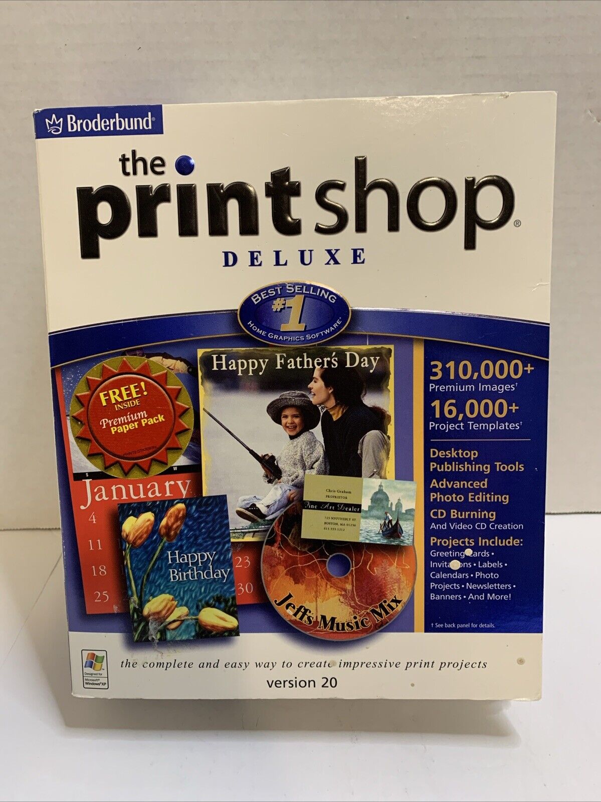 The Printshop Deluxe Version 20 By Broderbund Windows 98/2000/ME/XP NEW NIB