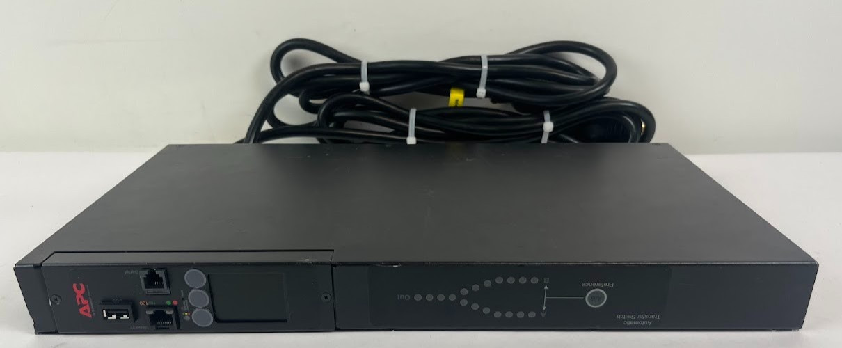APC AP4452 1U ATS 120V 20A Dual L5-20P Inputs (10) NEMA 5-20R Outlets