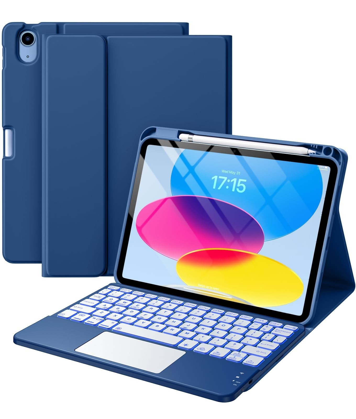 Harvopu Compatible for iPad 11th 10th Generation Case with Keyboard 10.9"
