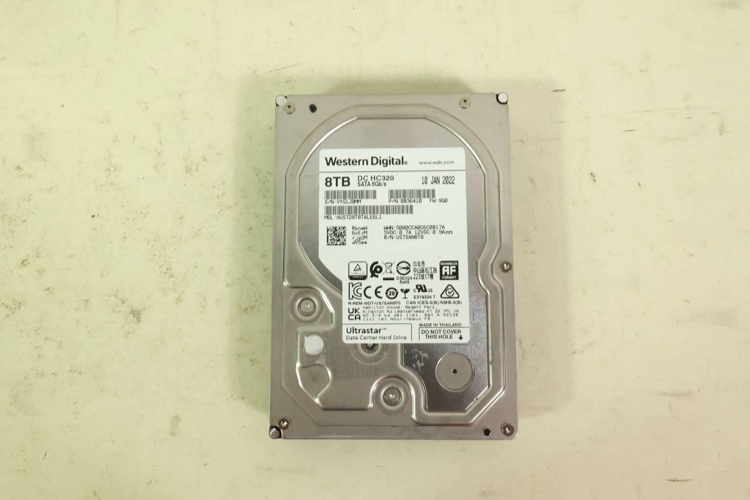 WESTERN DIGITAL ULTRASTAR HC320 8TB 3.5" SATA HDD | HUS728T8TALE6L1