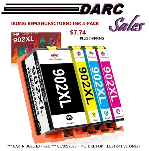 IKONG 902 XL CARTRIDGES - BLACK - CYAN - MAGENTA - YELLOW - SEALED