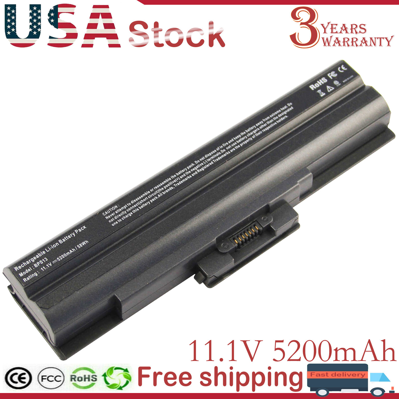Battery for Sony Vaio PCG-61411L PCG-81114L PCG-81113L PCG-81214L PCG-81311L