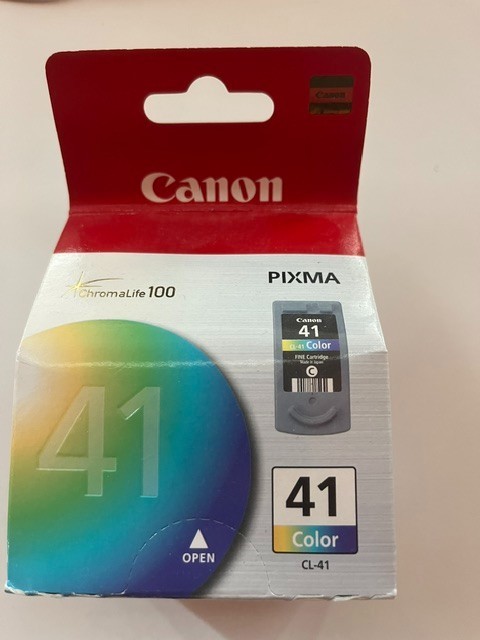 Genuine Canon 41 Color ChromaLife 100 Pixma Printer Ink Cartridge CL-41 NEW