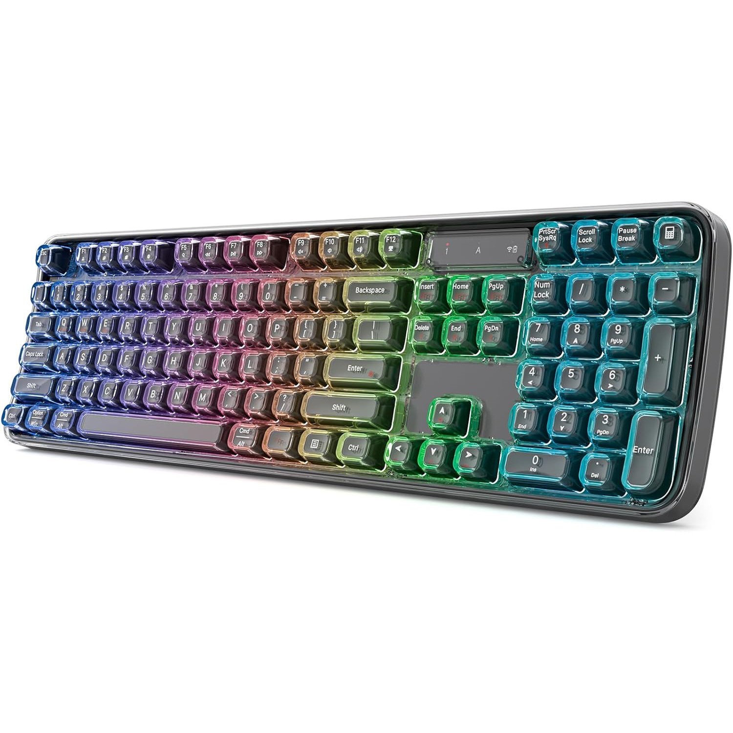 MOFII RGB Backlit Full Size Wireless Keyboard Bluetooth 2.4GHz Tri-Mode