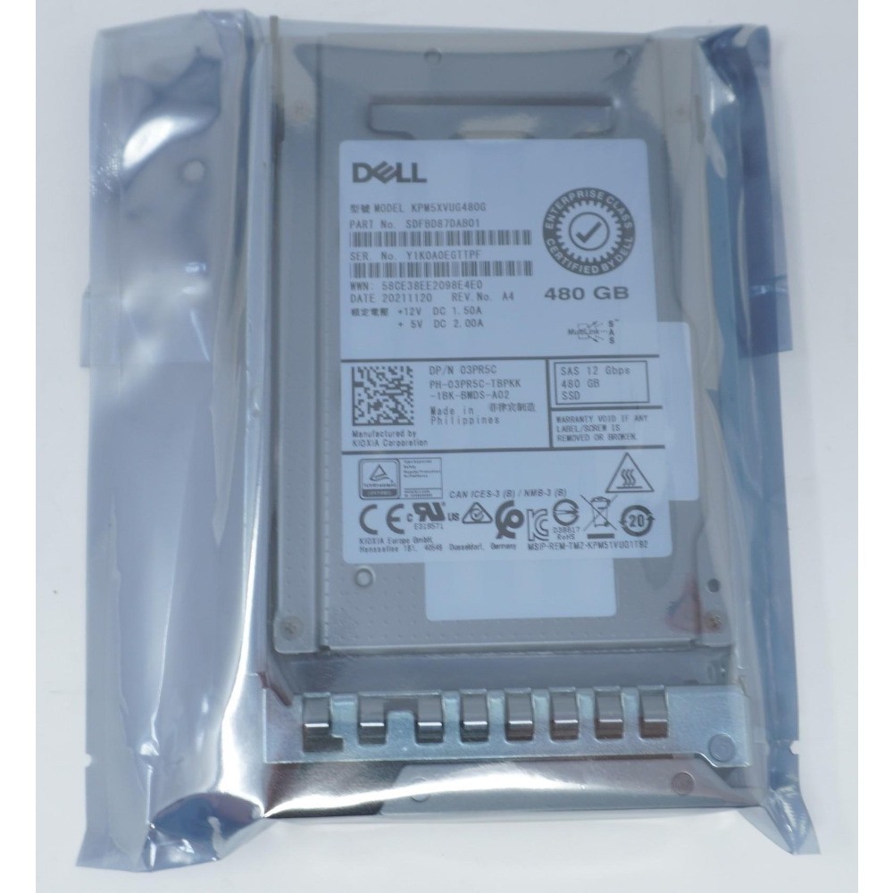 Dell 3PR5C 480GB 12Gb/s SAS 2.5" Enterprise SSD KPM5XVUG480G