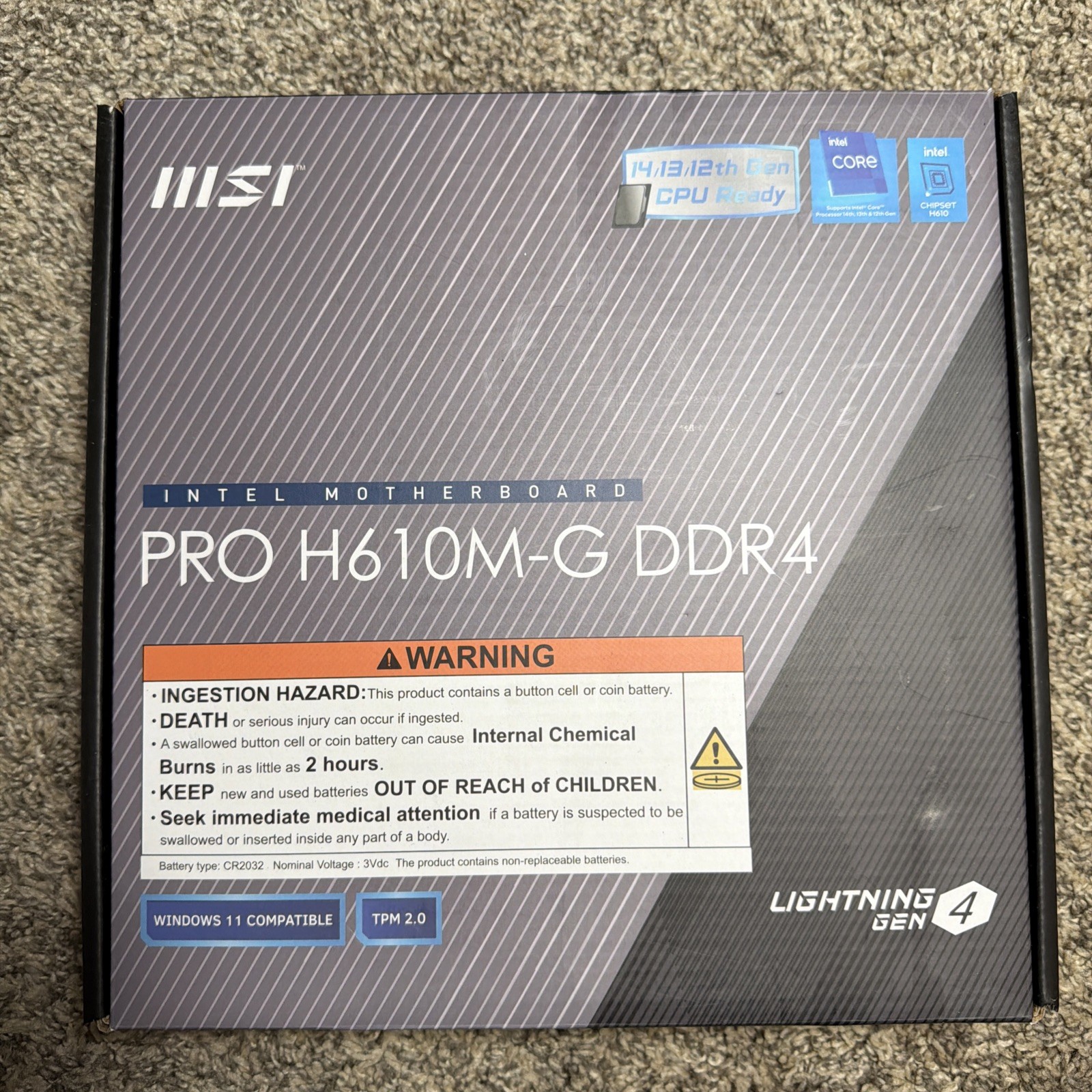 MSI PRO H610M-G DDR4 LGA 1700 Intel H610 SATA 6Gb/s Micro ATX Motherboard