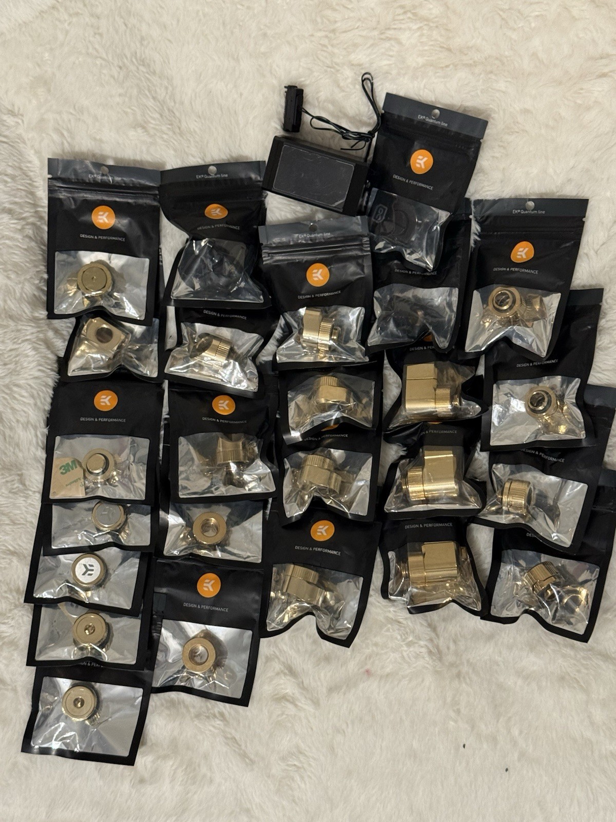 EKWB EK-Quantum Torque Gold HDC 14 Rotary Offset 7 26 Fittings Lot Water Cooling