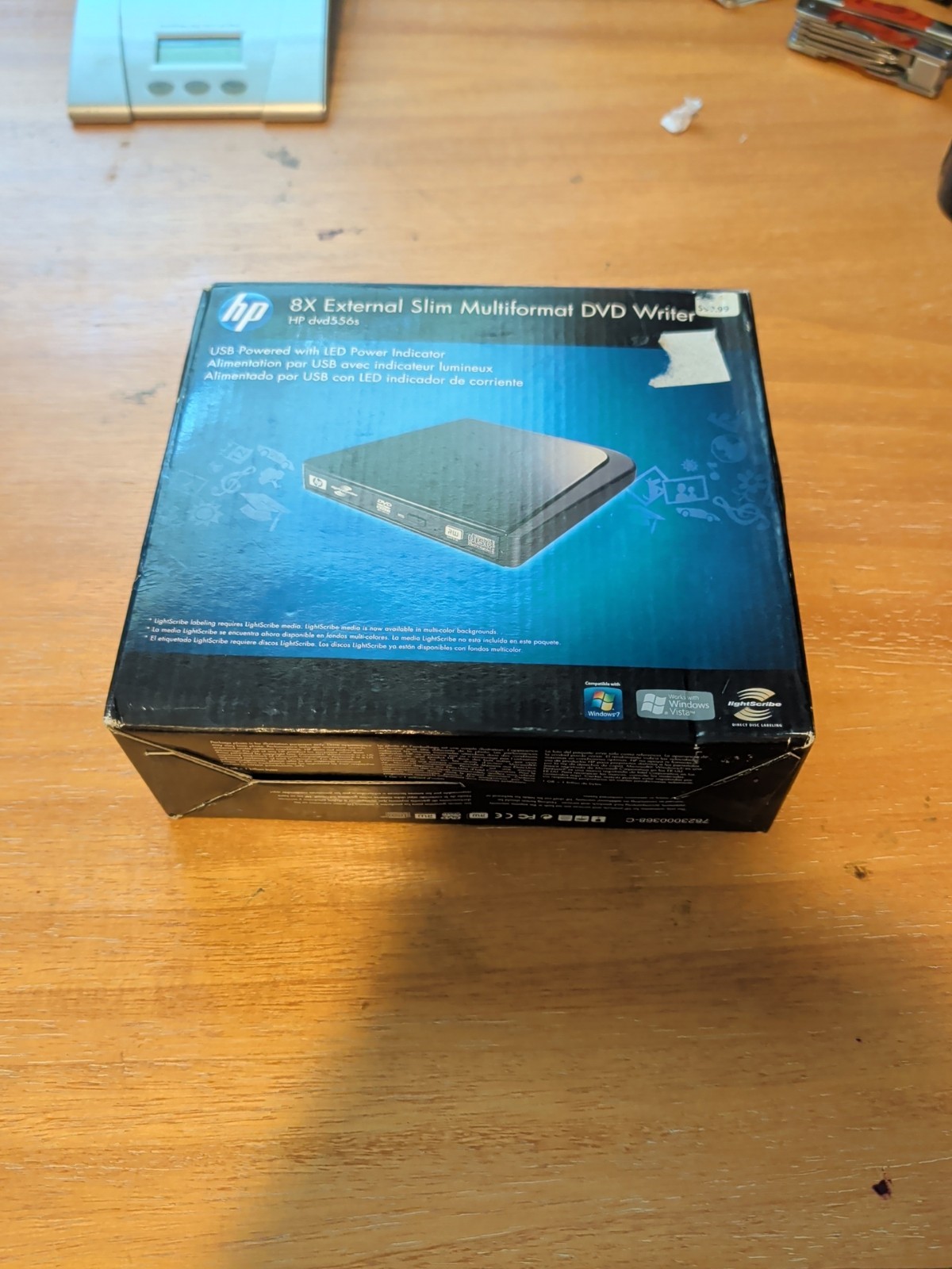 HP dvd556s 8X USB Powered Slim Multiformat External DVD Writer - KZ253AA