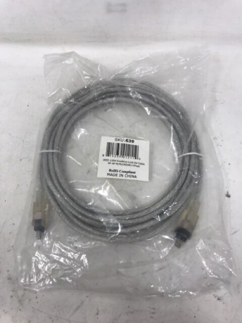 IEEE-1394 FireWire/iLink DV 4 Pin Male to Male Cable - 15 Feet Clear