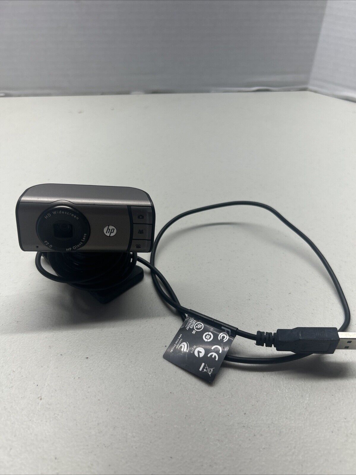HP HD3100 720P 5MP  HD Widescreen F2.0 Glass Lens Webcam Clip Mount - E1