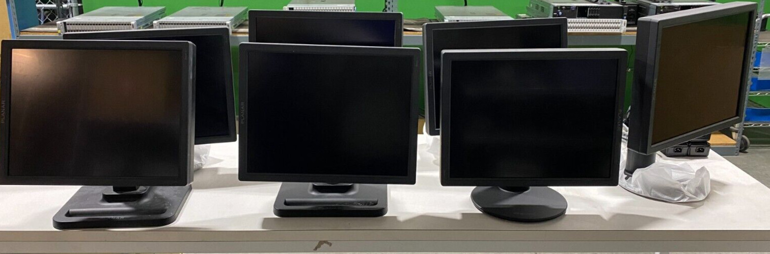LOT OF 7 Planar Dome E3 Monitors