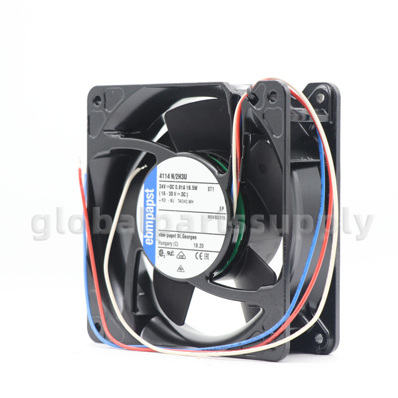 4114N/2H3U DC Axial Compact Fan 24V 19.5W 0.81A Ebmpapst Rail Technology