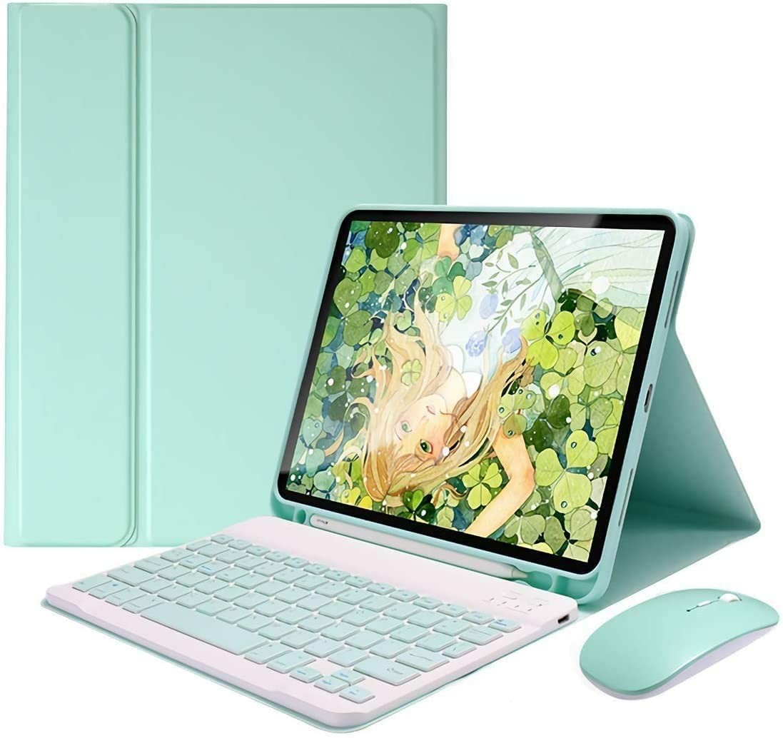 QIYIBOCASE Keyboard Case for Samsung Galaxy Tab S6 Lite 10.4" Mint Green