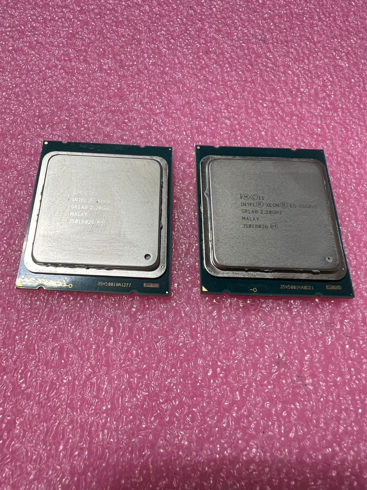 Lot of 2 Intel Xeon E5-2660V2 10 Core CPU Processor 2.2GHz LGA 2011 SR1AB
