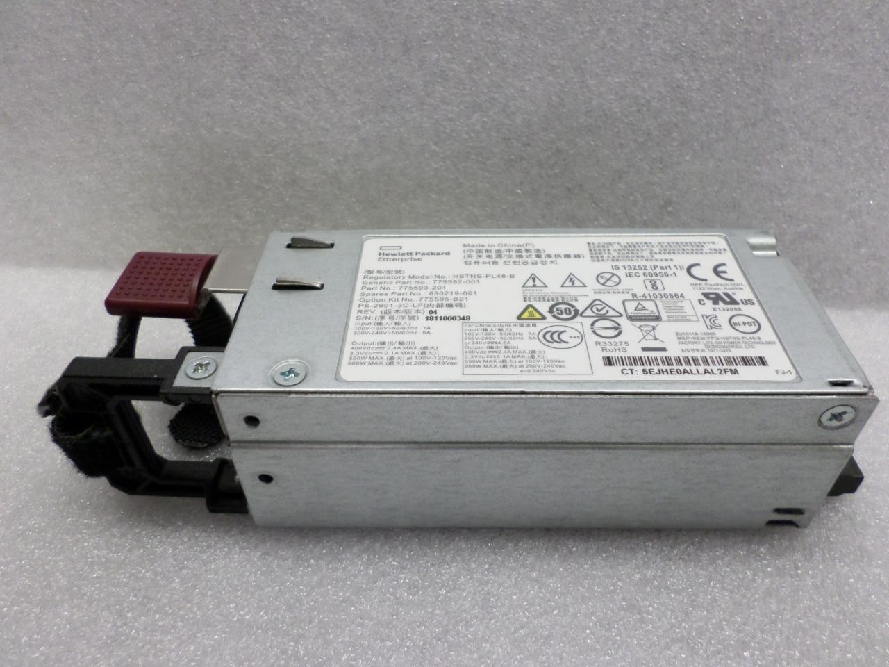 HP 775593-201 550W / 960W Power Supply PSU HSTNS-PL48-B for DL120/DL160 G9