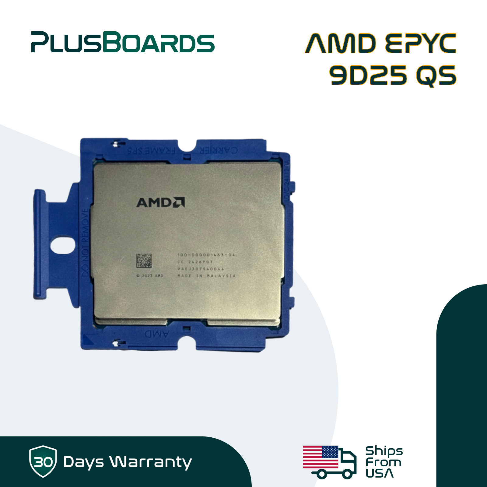 AMD EPYC 9D25 QS 128-Core 2GHz SP5 Server Processor Unlocked