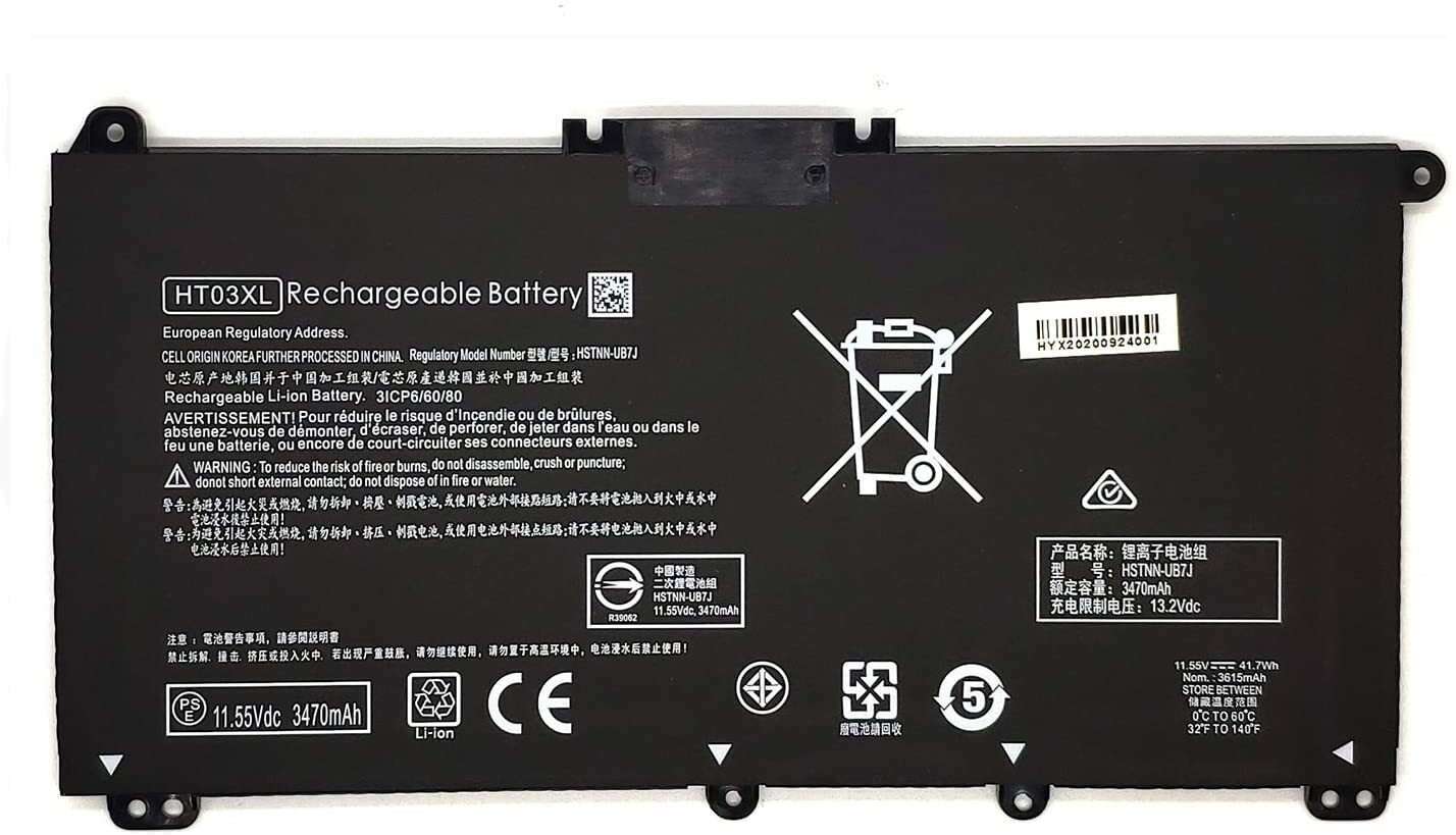 New 11.55V 41.7WH HSTNN-UB7J HT03XL Laptop Battery for HP Pavilion L11421-542