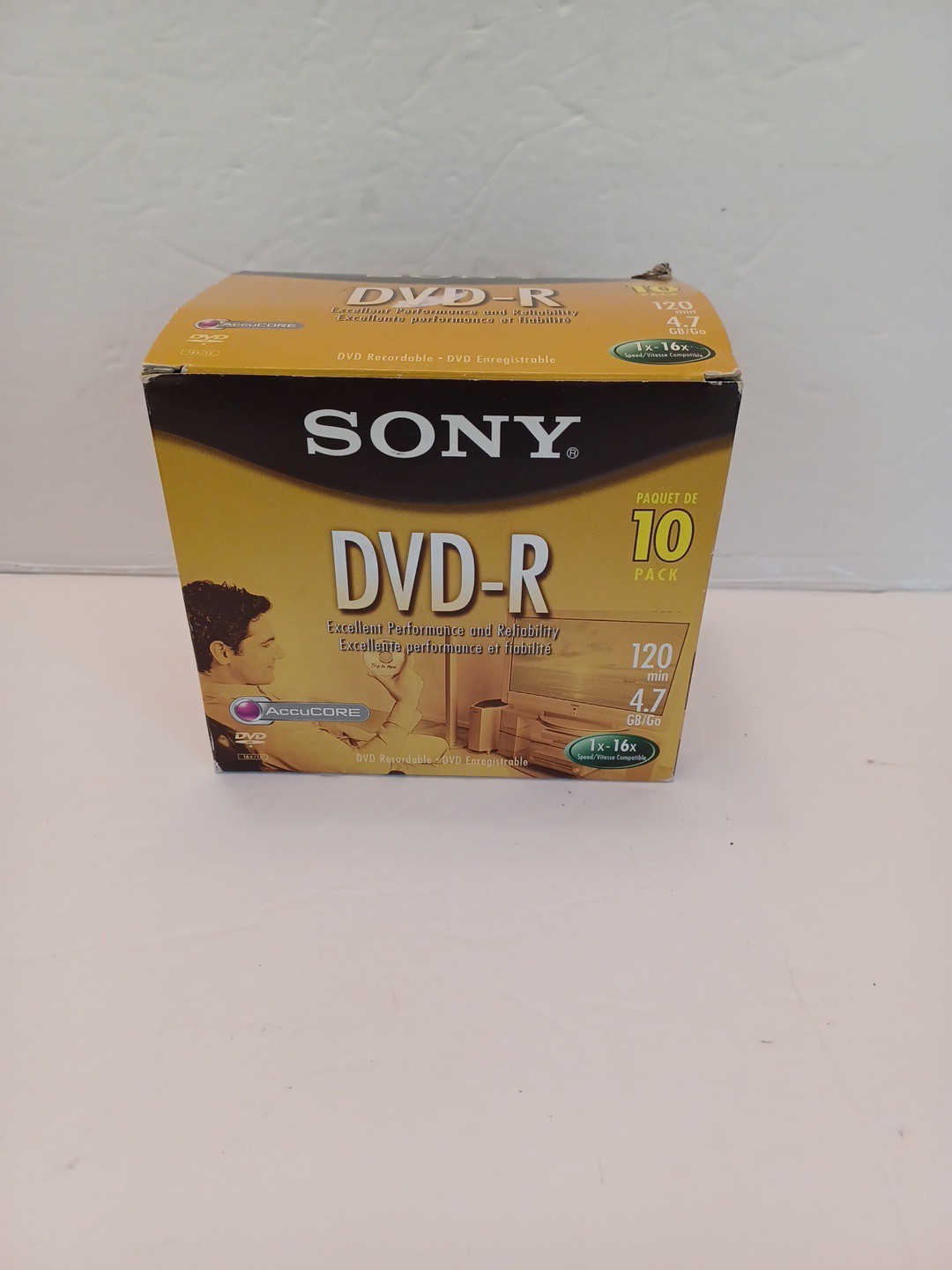 Sony DVD-R 10 Pack Recordable Blank Discs 4.7 GB 120 Min 1-16x NEW In Pkg