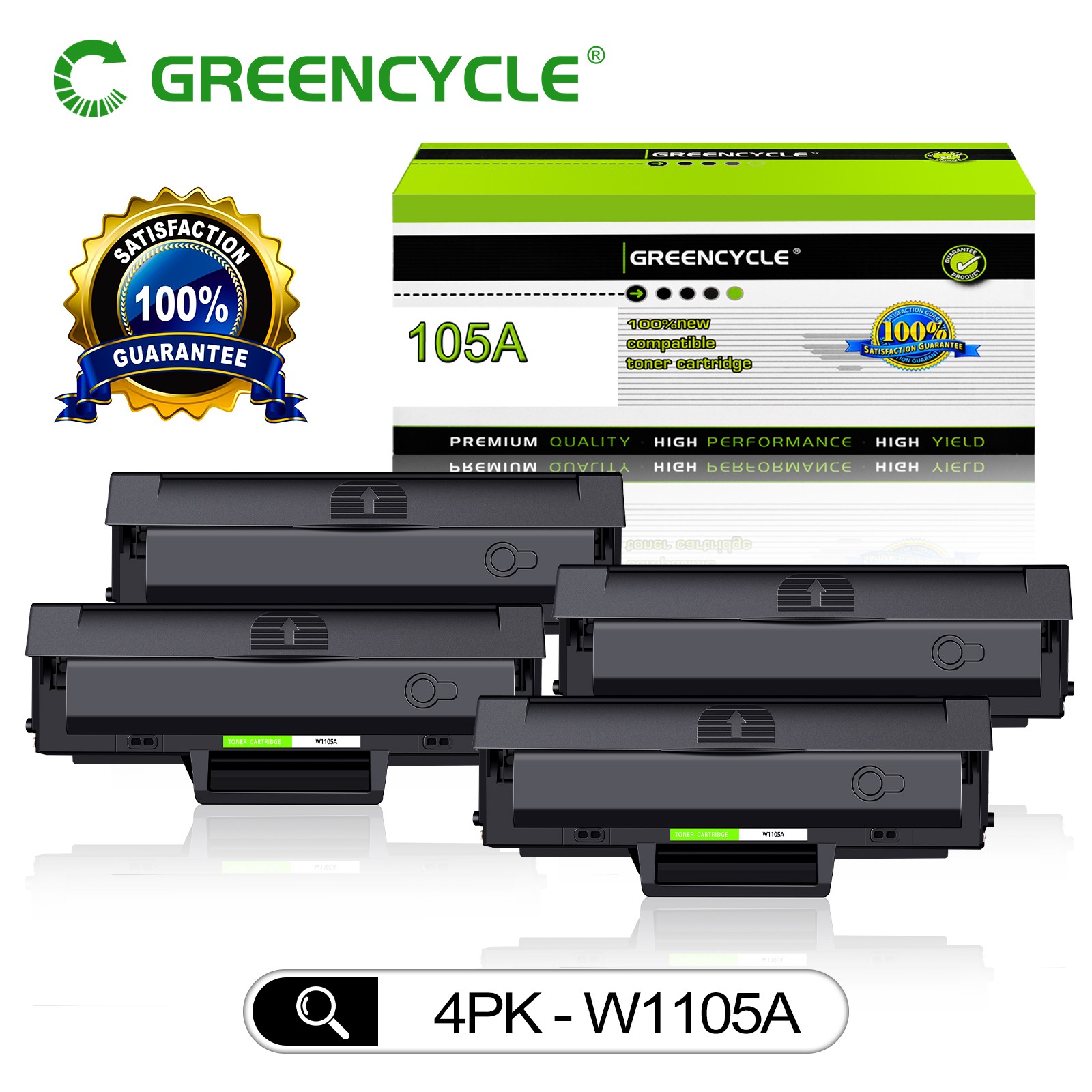 4PK W1105A BK Toner Fits for HP LaserJet Pro 105A 135a 107a 107r 107w 137fnw MFP