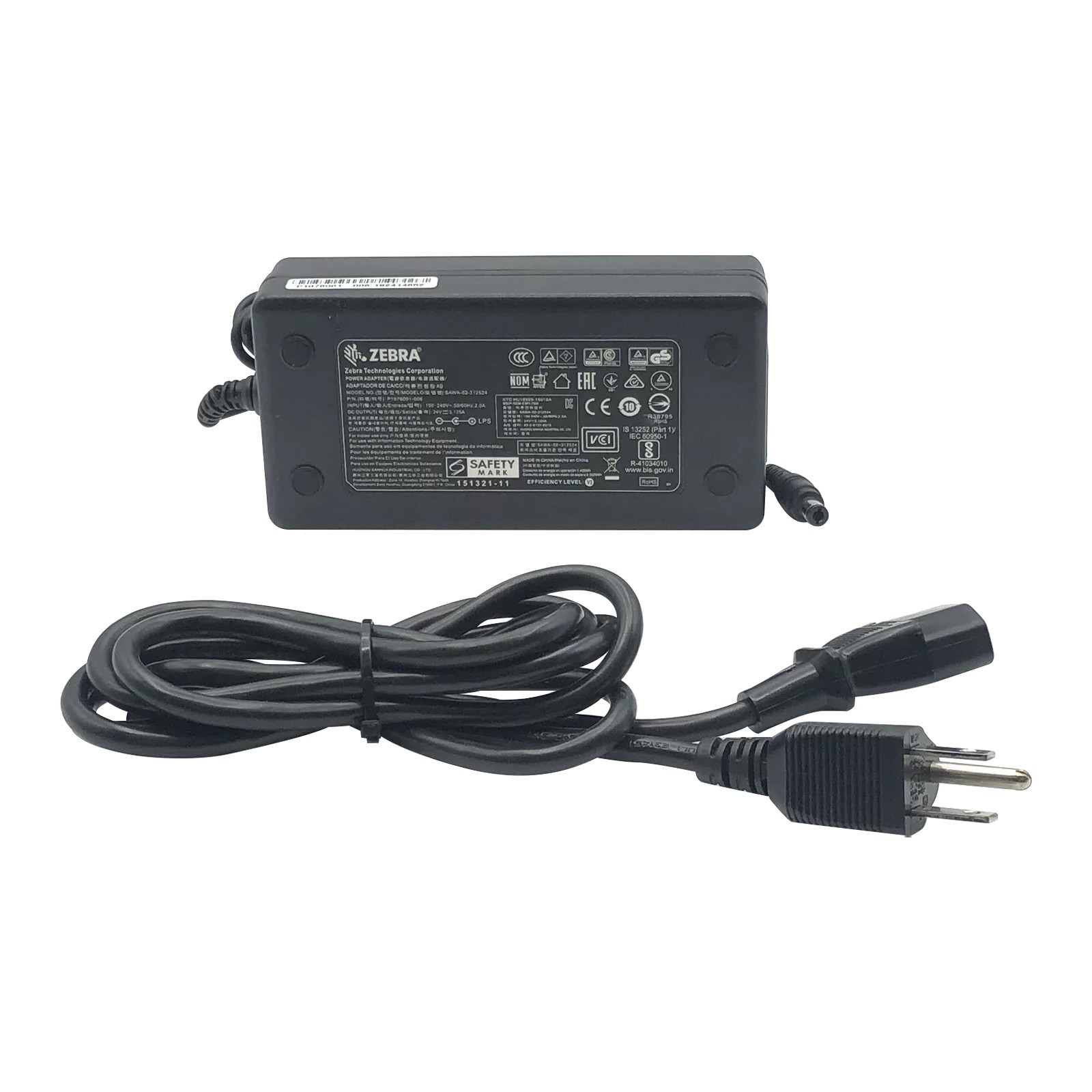 Genuine Zebra AC Power Adapter SAWA-52-312524 P1076001-006 Charger 24V 3.12A 75W