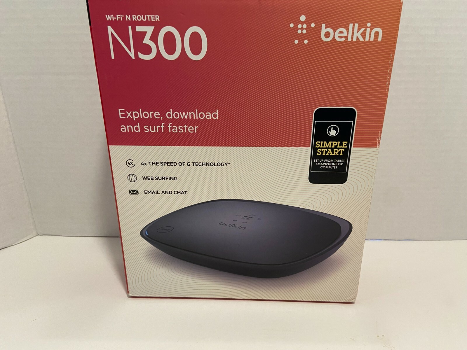 Belkin N300 XR Wi-Fi N Router, Simple Start Parental Lock